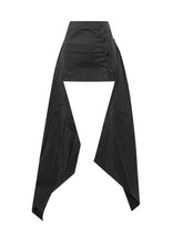 THE ATTICO - Minigonna con Pannelli Drappeggiati - Nero - LIDIASHOPPING® - Official Website