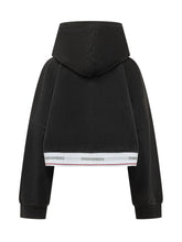 DSQUARED2 - Felpa Onion Corta con Cappuccio - Nero - LIDIASHOPPING® - Official Website