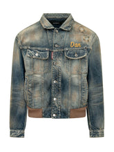 DSQUARED2 - Embroidered Denim Jacket - Blue - LIDIASHOPPING® - Official Website