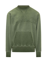 DSQUARED2 - Felpa Girocollo con Ricamo - Verde - LIDIASHOPPING® - Official Website
