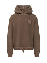DSQUARED2 - Hooded Sweatshirt with Adjustable Hem - Brown - LIDIASHOPPING® - Official Website