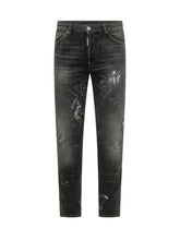 DSQUARED2 - Teddy Jeans with Splatter Effect - Black - LIDIASHOPPING® - Official Website