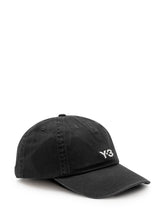 Y-3 - Cappello Baseball con Logo Ricamato - Nero - LIDIASHOPPING® - Official Website