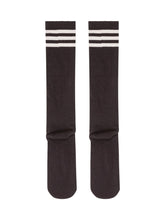 Y-3 - Calzini Alti con Righe e Logo - Nero - LIDIASHOPPING® - Official Website