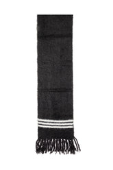 Y-3 - Scarf with Fringes And Stripes - Black - LIDIASHOPPING® - Official Website