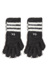 Y-3 - Guanti a Pelo Lungo con Righe - Nero - LIDIASHOPPING® - Official Website