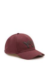 Y-3 - Cappello Baseball con Lettering Ricamato - Rosso - LIDIASHOPPING® - Official Website