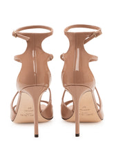 JIMMY CHOO - Azia Sandals with Crossed Straps - Brown - LIDIASHOPPING® - Official Website