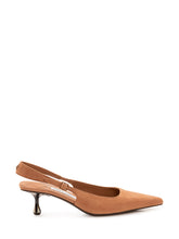 JIMMY CHOO - Amel Slingback Pumps with Curved Heel - Brown - LIDIASHOPPING® - Official Website