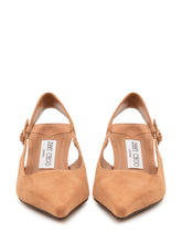 JIMMY CHOO - Amel Slingback Pumps with Curved Heel - Brown - LIDIASHOPPING® - Official Website