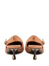 JIMMY CHOO - Amel Slingback Pumps with Curved Heel - Brown - LIDIASHOPPING® - Official Website
