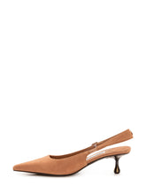 JIMMY CHOO - Amel Slingback Pumps with Curved Heel - Brown - LIDIASHOPPING® - Official Website