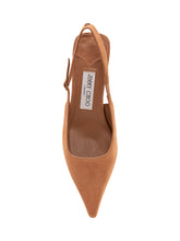 JIMMY CHOO - Amel Slingback Pumps with Curved Heel - Brown - LIDIASHOPPING® - Official Website
