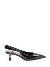 JIMMY CHOO - Amel Slingback Pumps with Crocodile Pattern - Black - LIDIASHOPPING® - Official Website
