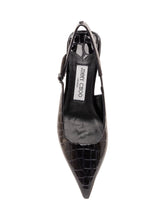 JIMMY CHOO - Amel Slingback Pumps with Crocodile Pattern - Black - LIDIASHOPPING® - Official Website