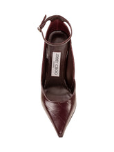 JIMMY CHOO - Quinci Pumps with Ankle Strap - Red - LIDIASHOPPING® - Official Website