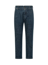 JACOB COHEN - Pantaloni Herny Cropped con Risvolto - Blu - LIDIASHOPPING® - Official Website