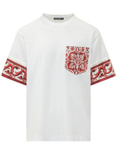 DOLCE & GABBANA - T-shirt a Girocollo con Taschino Stampato - Bianco - LIDIASHOPPING® - Official Website