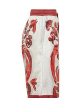 DOLCE & GABBANA - Shorts con Stampa Ornamentale - Rosso - LIDIASHOPPING® - Official Website