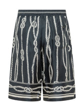 DOLCE & GABBANA - Shorts con Stampa a Corde - Blu - LIDIASHOPPING® - Official Website