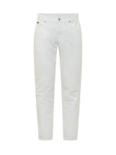 DOLCE & GABBANA - Pantaloni a Cinque Tasche con Strappo - Bianco - LIDIASHOPPING® - Official Website