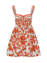 DOLCE & GABBANA - Abito Corto con Stampa Maiolica - Rosso - LIDIASHOPPING® - Official Website