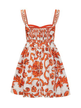 DOLCE & GABBANA - Abito Corto con Stampa Maiolica - Rosso - LIDIASHOPPING® - Official Website