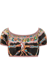 DOLCE & GABBANA - Top Cropped con Stampa Ornamentale - Multicolore - LIDIASHOPPING® - Official Website