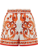 DOLCE & GABBANA - Ornamental Print Shorts - Red - LIDIASHOPPING® - Official Website