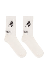 THE ATTICO - Calzini a Coste con Logo - Bianco | Lidia Shopping ® | Official Website