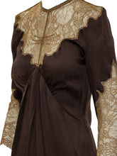 THE ATTICO - Abito Mini con Inserti in Pizzo - Marrone - LIDIASHOPPING® - Official Website