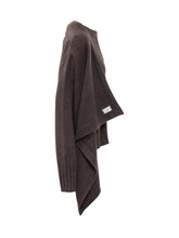 THE ATTICO - Cardigan with Draped Panel - Brown - LIDIASHOPPING® - Official Website