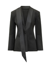 THE ATTICO - Blazer con Rever a Scialle - Nero - LIDIASHOPPING® - Official Website