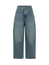 THE ATTICO - Pantaloni a Gamba Ampia - Blu - LIDIASHOPPING® - Official Website
