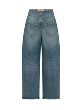 THE ATTICO - Pantaloni a Gamba Ampia - Blu - LIDIASHOPPING® - Official Website