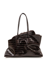THE ATTICO - La Passeggiata Medium Bag with Crocodile Pattern - Brown | Lidia Shopping ® | Official Website