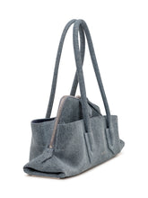 THE ATTICO - Borsa La Passeggiata Small - Blu - LIDIASHOPPING® - Official Website