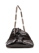THE ATTICO - La Scala Clutch with Jewel Strap - Black - LIDIASHOPPING® - Official Website