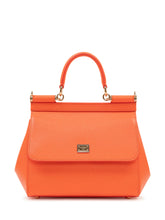 DOLCE & GABBANA - Borsa a Mano Sicily Piccola - Arancione - LIDIASHOPPING® - Official Website
