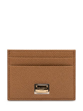 DOLCE & GABBANA - Portacarte con Placca Logo - Marrone - LIDIASHOPPING® - Official Website