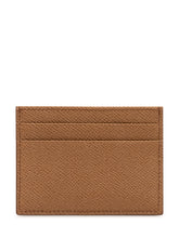 DOLCE & GABBANA - Portacarte con Placca Logo - Marrone - LIDIASHOPPING® - Official Website