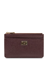 DOLCE & GABBANA - Portacarte con Placca Frontale e Zip - Viola - LIDIASHOPPING® - Official Website