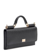 DOLCE & GABBANA - Mini Bag con Stampa Dauphine - Nero - LIDIASHOPPING® - Official Website