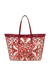 DOLCE & GABBANA - Shopping Bag con Stampa Ornamentale - Rosso - LIDIASHOPPING® - Official Website
