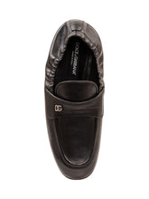 DOLCE & GABBANA - Mocassini con Tallone Arricciato - Nero - LIDIASHOPPING® - Official Website