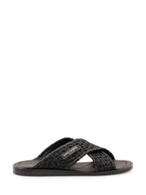 DOLCE & GABBANA - Sandali Flat con Fasce Intrecciate - Nero - LIDIASHOPPING® - Official Website