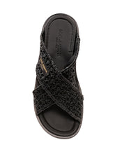 DOLCE & GABBANA - Sandali Flat con Fasce Intrecciate - Nero - LIDIASHOPPING® - Official Website