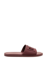 DOLCE & GABBANA - Sandali Slide in Gomma con Fascia Sagomata - Viola - LIDIASHOPPING® - Official Website