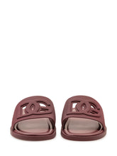 DOLCE & GABBANA - Sandali Slide in Gomma con Fascia Sagomata - Viola - LIDIASHOPPING® - Official Website