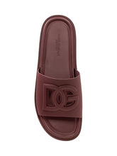 DOLCE & GABBANA - Sandali Slide in Gomma con Fascia Sagomata - Viola - LIDIASHOPPING® - Official Website
